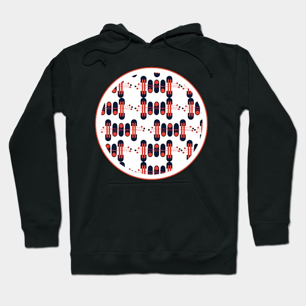 Blue-red beep boop Hoodie by juliechicago